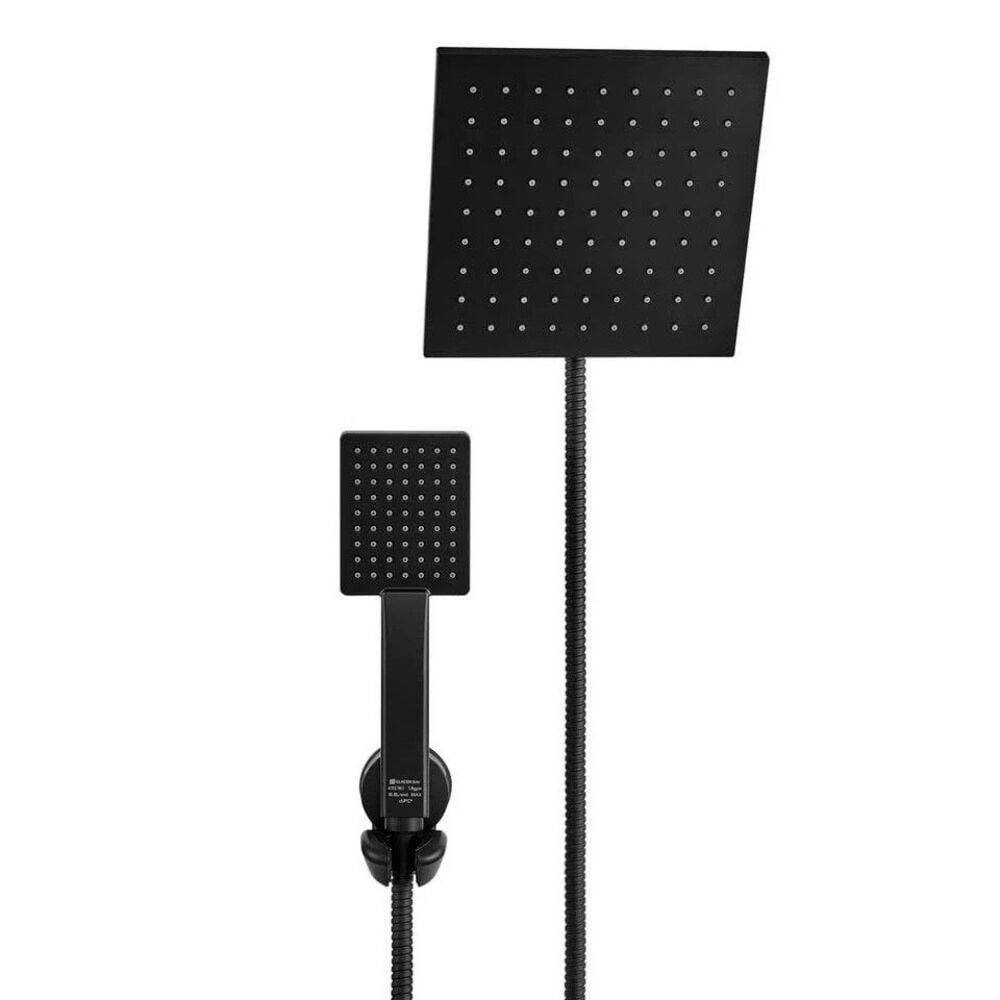 Glacier Bay Modern 1-Spray 7.9 in. Dual Tub Wall Mount Fixed and Handheld Shower
